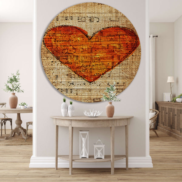 Abstract Hart van Muziek op Oude Partituur forex muurcirkel