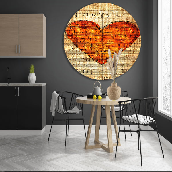 Abstract Hart van Muziek op Oude Partituur forex muurcirkel