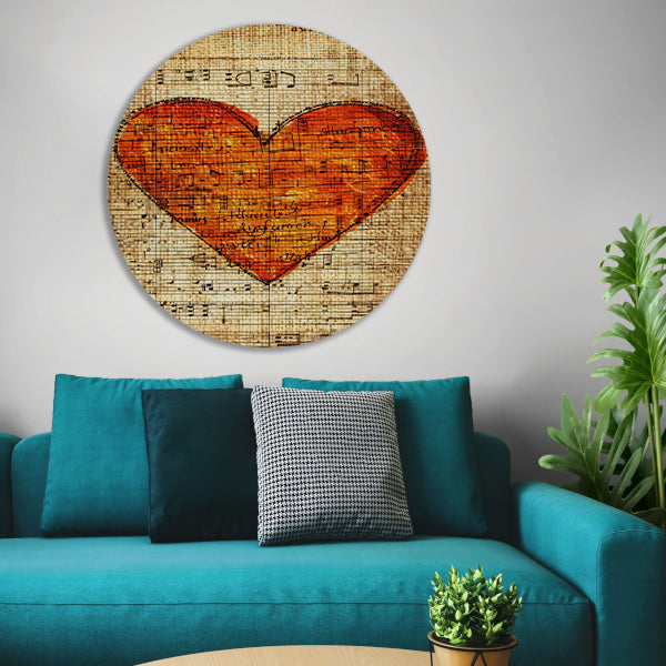 Abstract Hart van Muziek op Oude Partituur forex muurcirkel