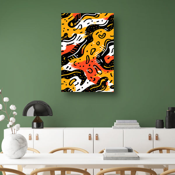 Abstract Expressie van Kleur en Vorm canvas