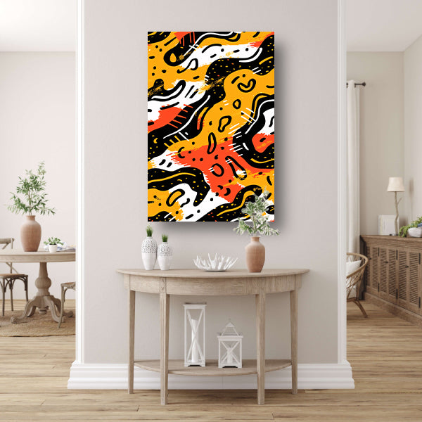 Abstract Expressie van Kleur en Vorm canvas