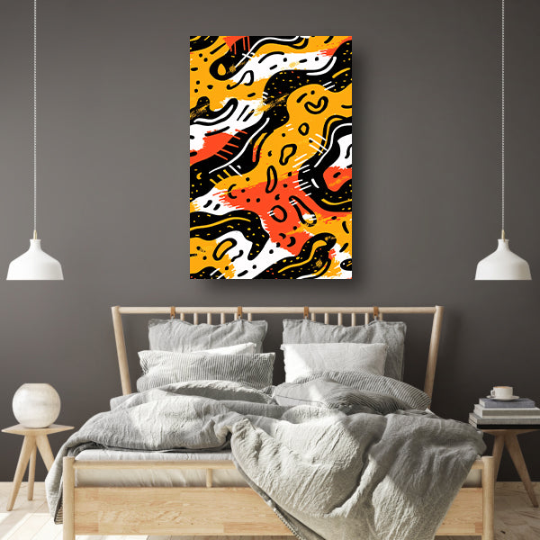 Abstract Expressie van Kleur en Vorm canvas