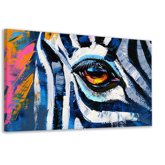 Abstracte kleurrijke close-up van een dierenoog canvas