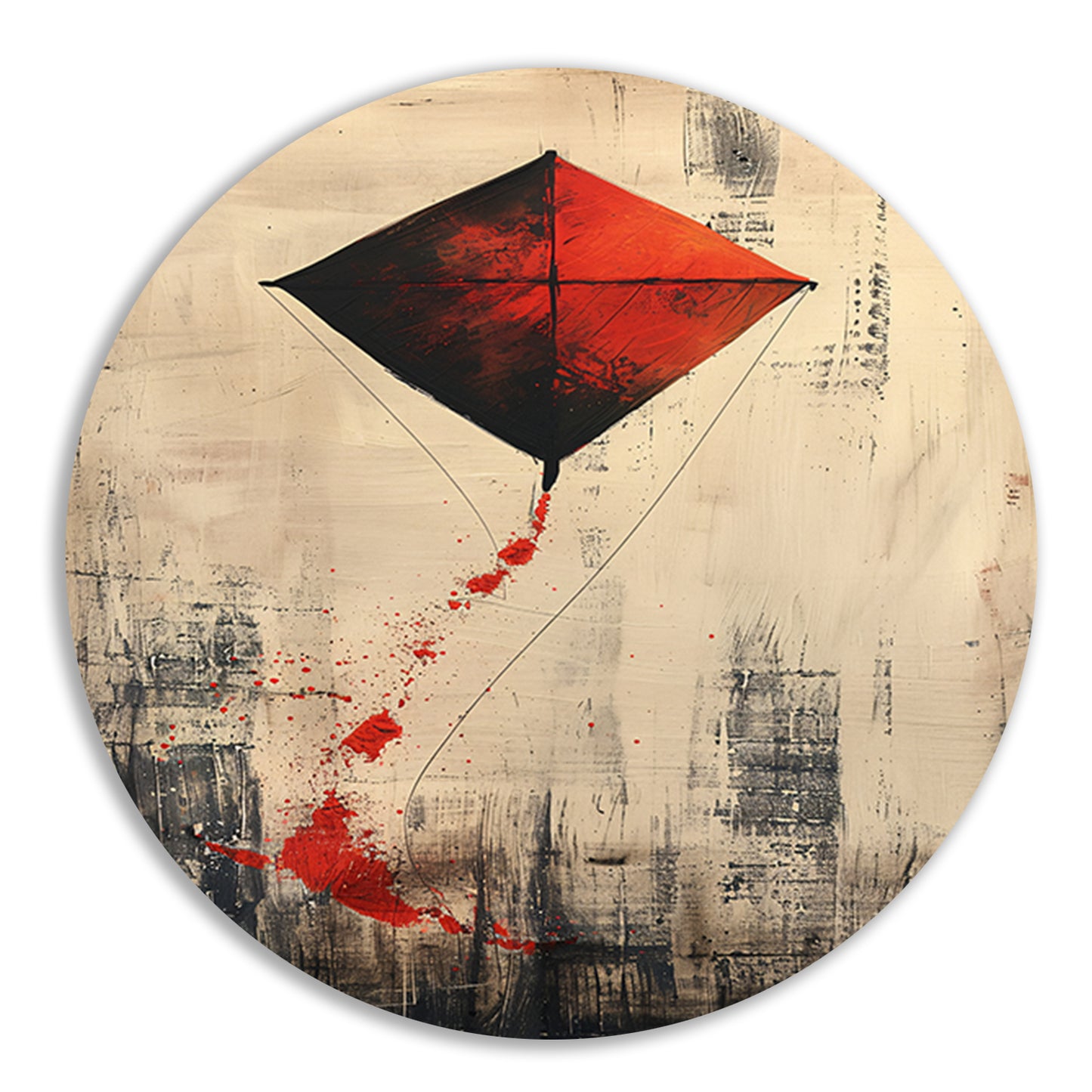 Rode vlieger Abstract kunst forex muurcirkel