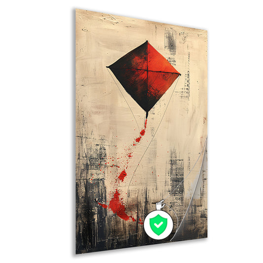 Rode vlieger Abstract kunst poster