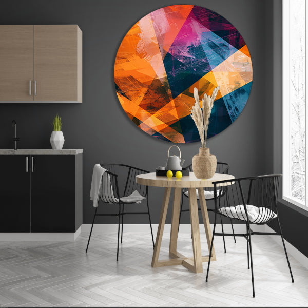 Abstract met levendige kleuren forex muurcirkel