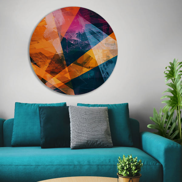 Abstract met levendige kleuren forex muurcirkel
