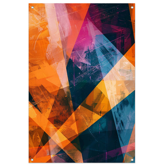 Abstract  met levendige kleuren tuinposter