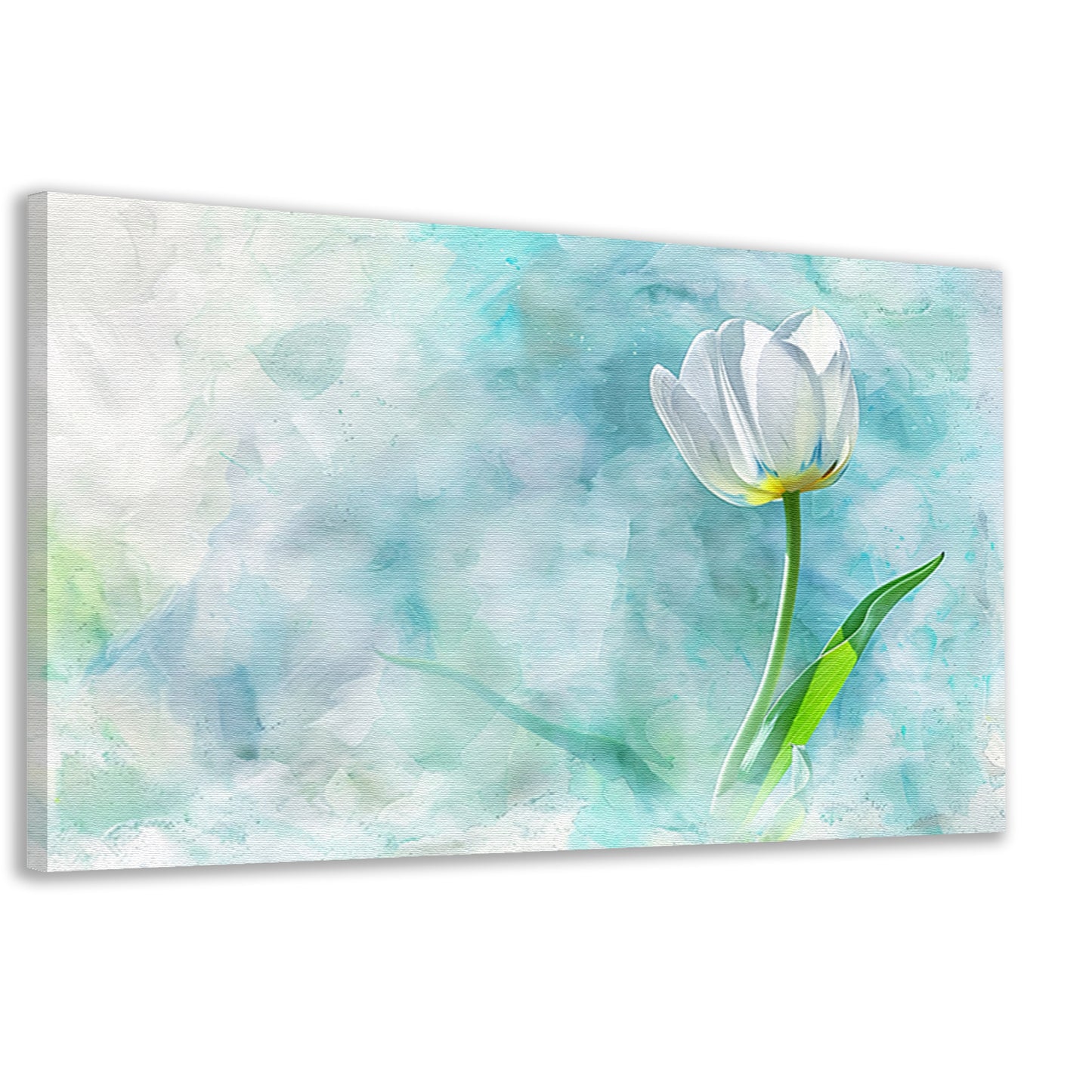 Prachtige aquarel schildering van een tulp canvas