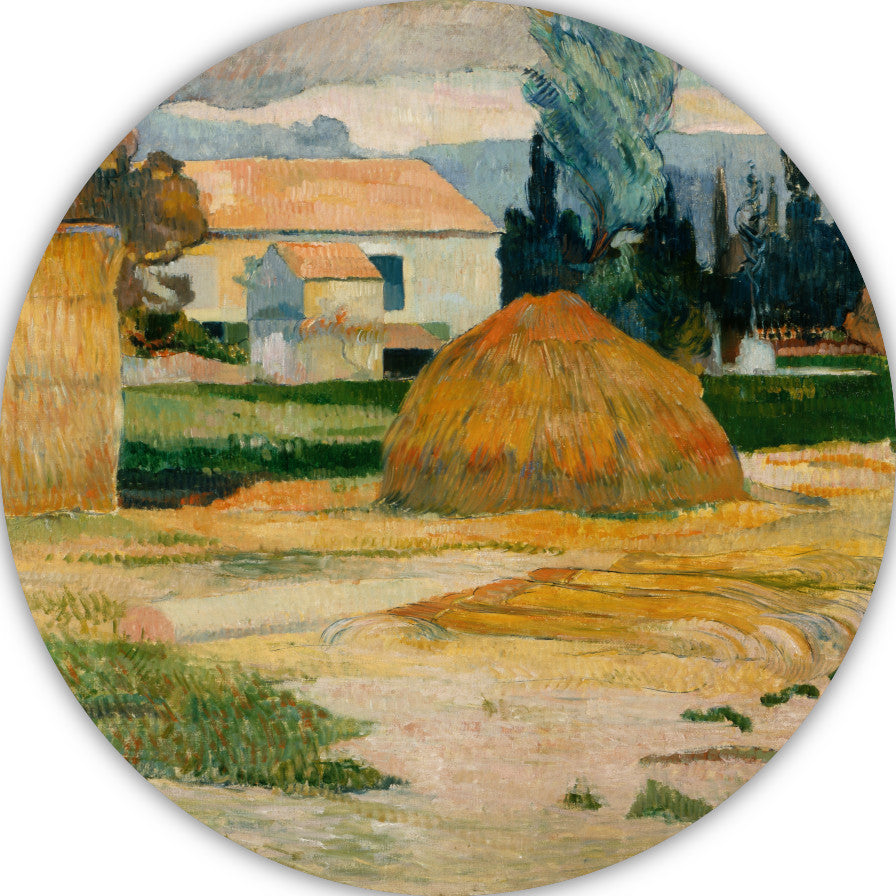 Landschap nabij Arles - Paul Gauguin aluminium muurcirkel