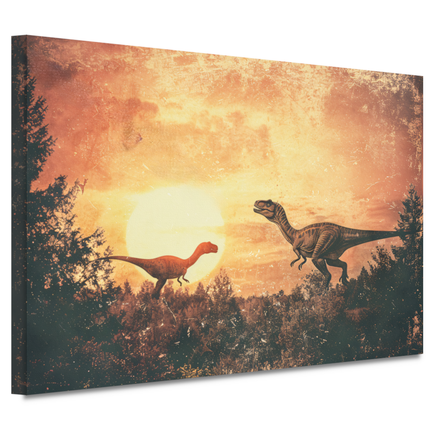 Surrealistische dinosaurusdroom canvas