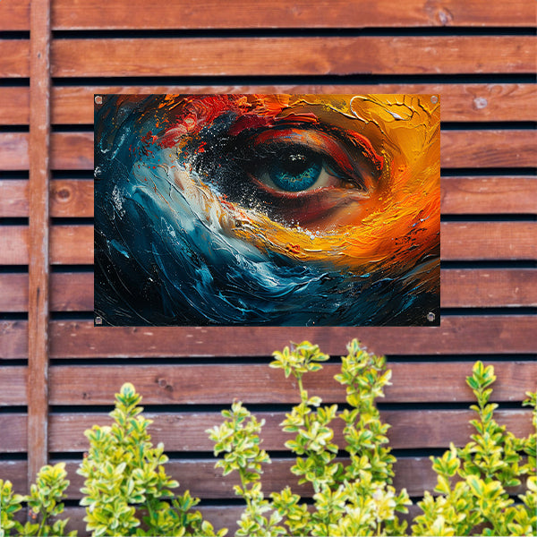 Blauw ogen tuinposter