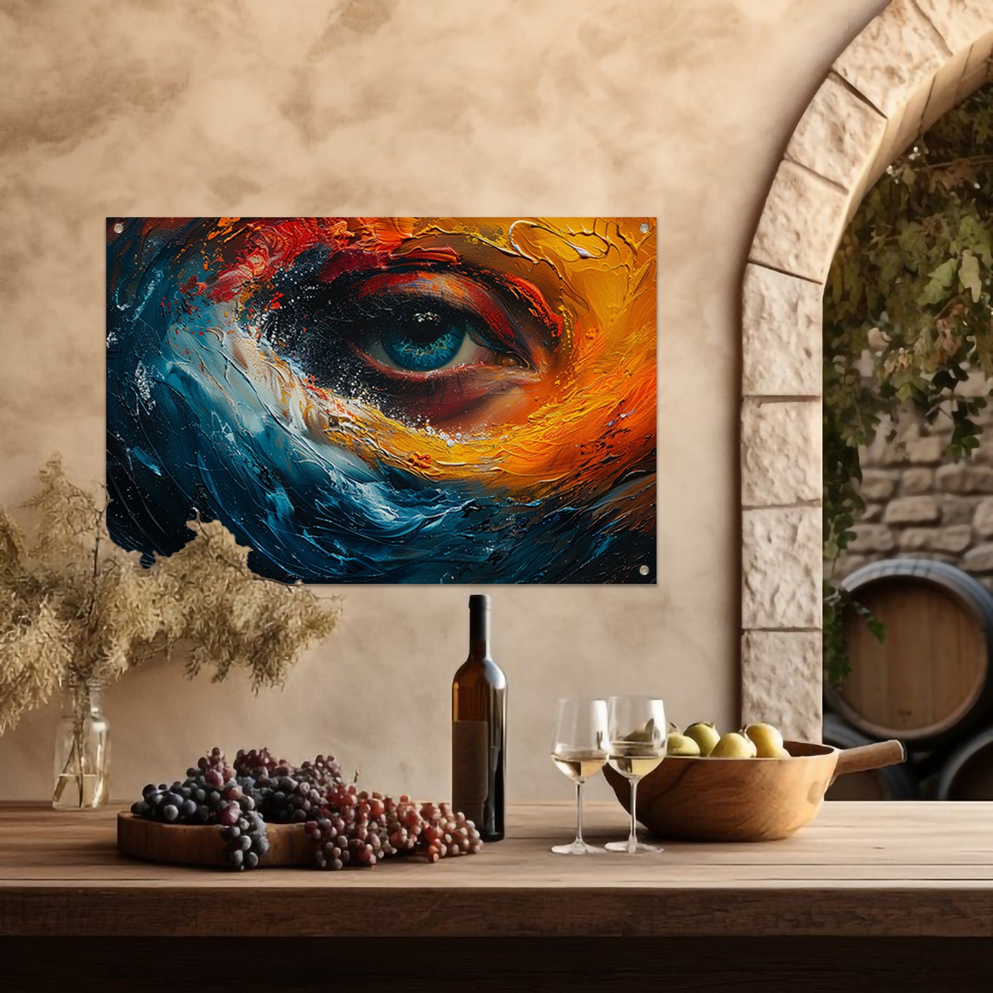 Blauw ogen tuinposter