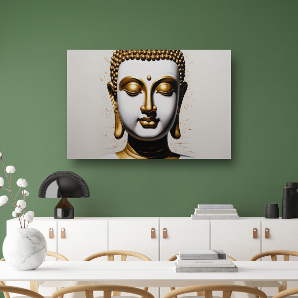 Gouden Boeddha - Sereniteit en Wijsheid canvas