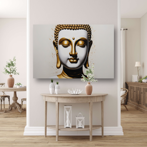 Gouden Boeddha - Sereniteit en Wijsheid canvas