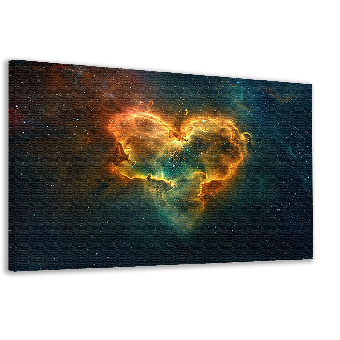 Hartvormige nevel omgeven door sterren canvas