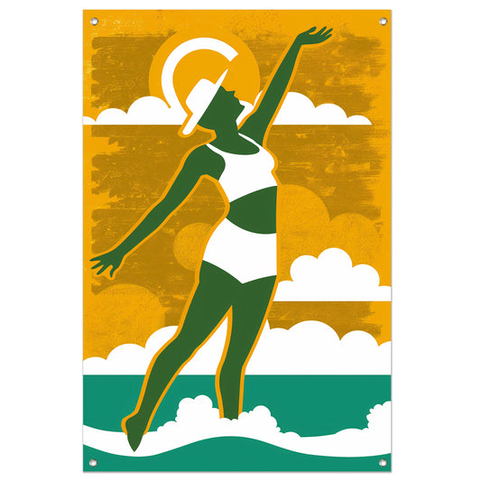 Modern Dans met de Opkomende Zon tuinposter