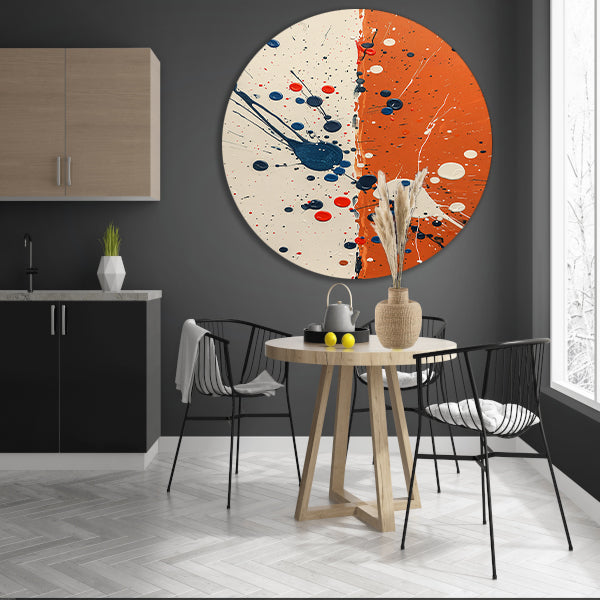 Abstract met Kleurrijk verfspatten forex muurcirkel