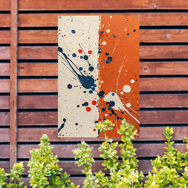 Abstract met Kleurrijk verfspatten tuinposter