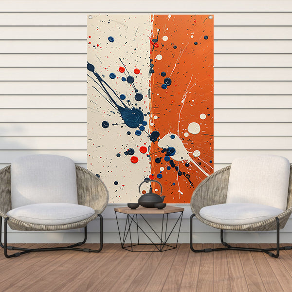 Abstract met Kleurrijk verfspatten tuinposter