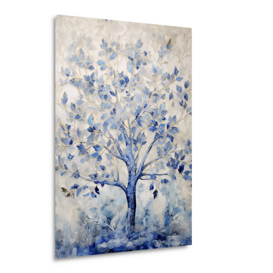 Minimalistische blauwe boom Acrylglas