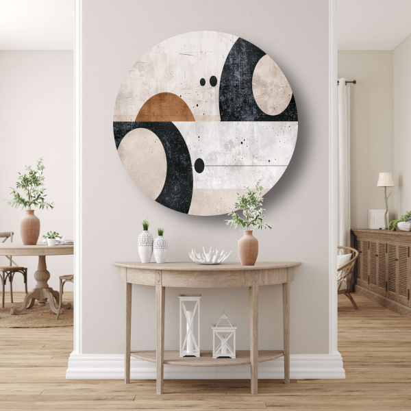 Abstracte harmonie van cirkels en lijnen forex muurcirkel