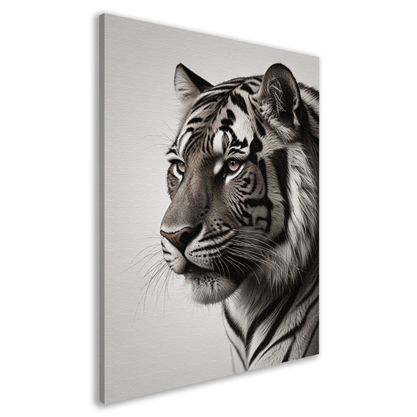 Majestueuze Tijger in Zwart-Wit canvas
