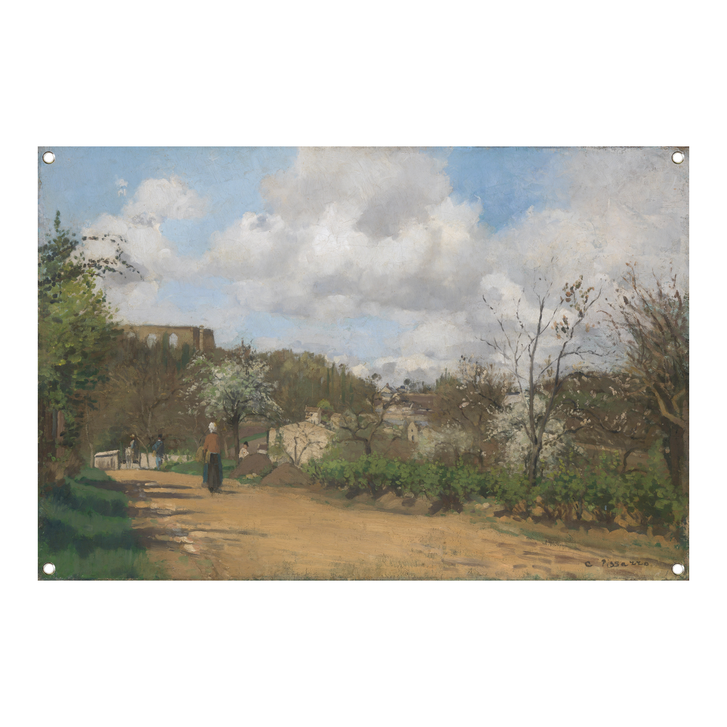 Uitzicht vanaf Louveciennes - Camille Pissarro tuinposter