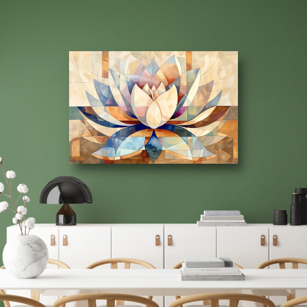 Abstracte Geometrische Lotus in Kleur acrylglas
