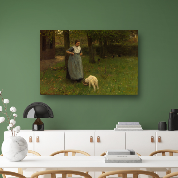 Vrouw uit Laren met Lamsvlees - Anton Mauve poster