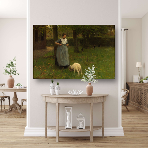 Vrouw uit Laren met Lamsvlees - Anton Mauve poster