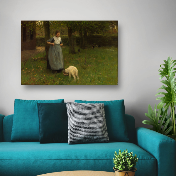 Vrouw uit Laren met Lamsvlees - Anton Mauve poster