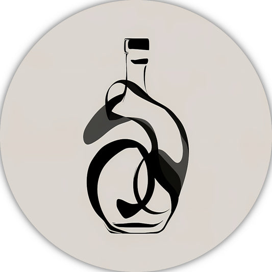 Schaduwspel in Monochromatisch Design aluminium muurcirkel