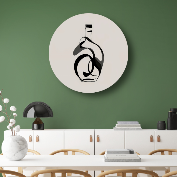 Schaduwspel in Monochromatisch Design forex muurcirkel