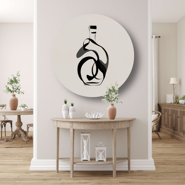 Schaduwspel in Monochromatisch Design forex muurcirkel