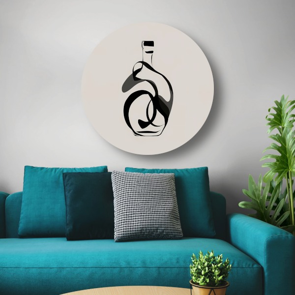 Schaduwspel in Monochromatisch Design forex muurcirkel