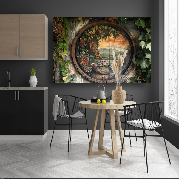 Impressionistisch Wijnvat Landschap canvas