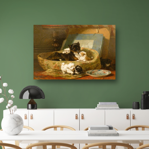 De kleine boefjes - Henriëtte Ronner-Knip canvas met baklijst