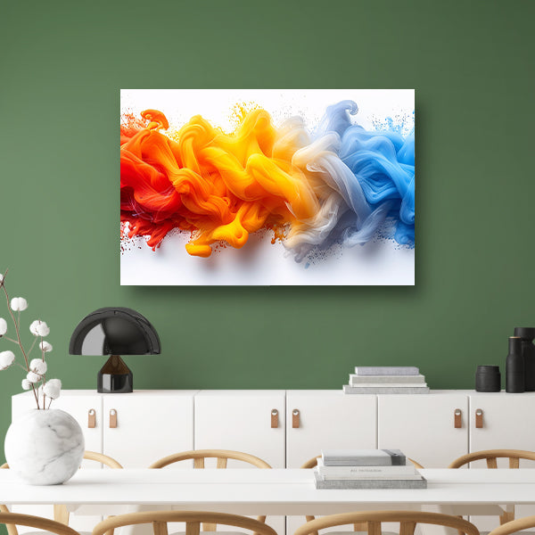 Kleurrijke abstracte kunst met vloeiende vormen poster