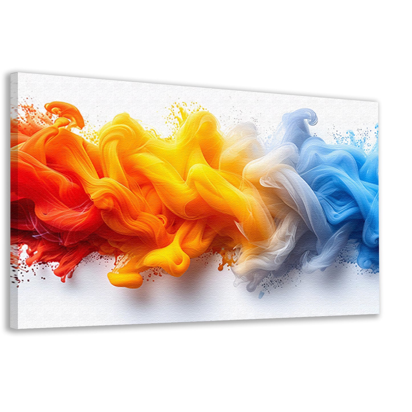 Kleurrijke abstracte kunst met vloeiende vormen canvas