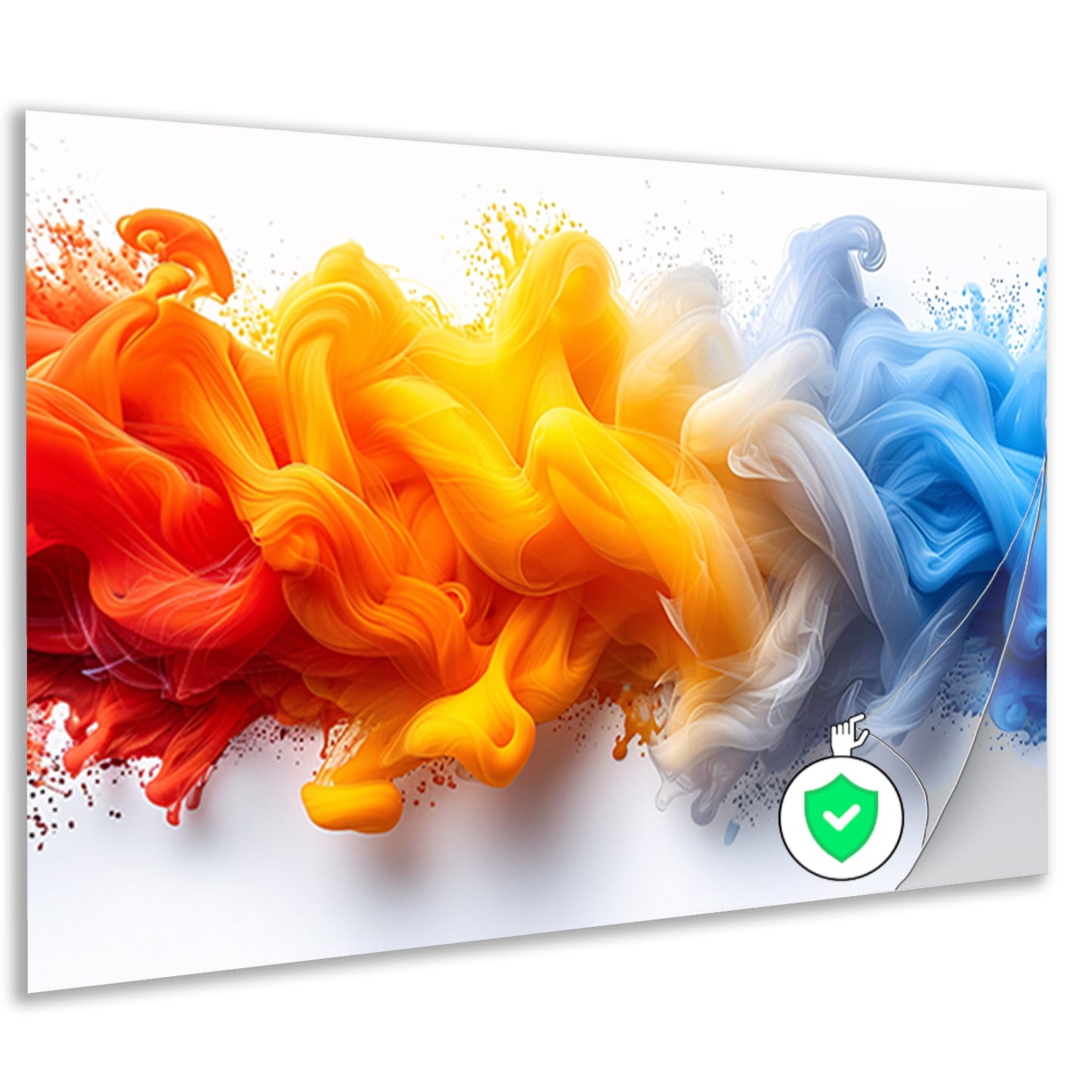 Kleurrijke abstracte kunst met vloeiende vormen poster