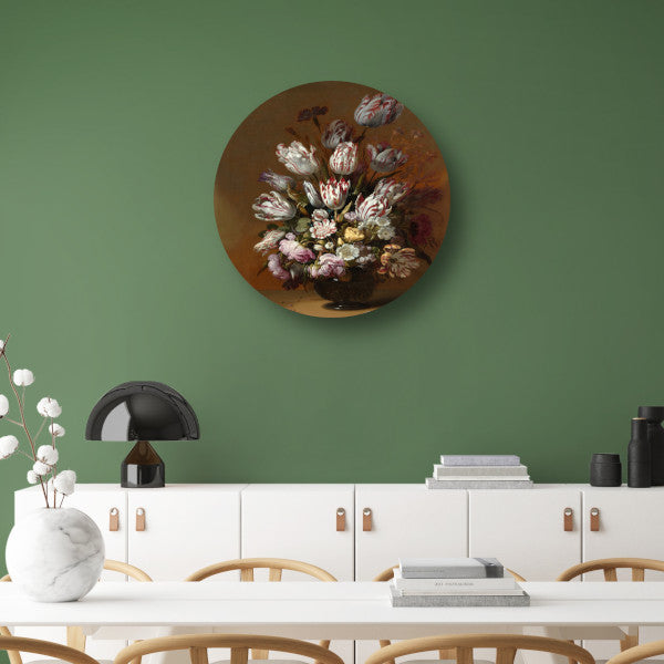 Stilleven met bloemen - Hans Bollongier forex muurcirkel