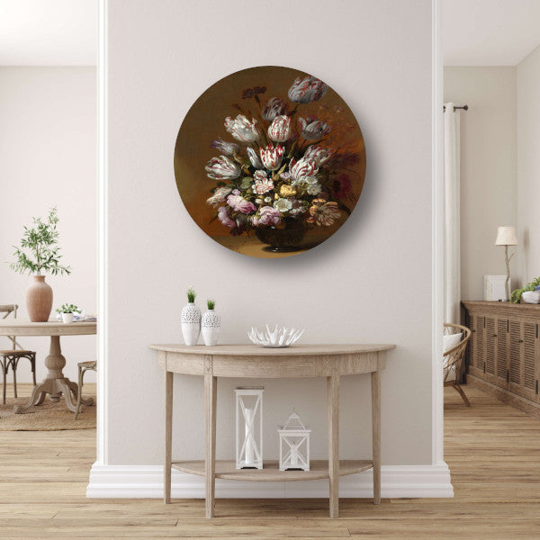 Stilleven met bloemen - Hans Bollongier forex muurcirkel