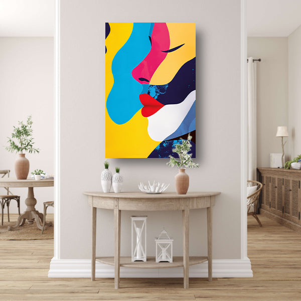 Abstract met twee gezichten poster