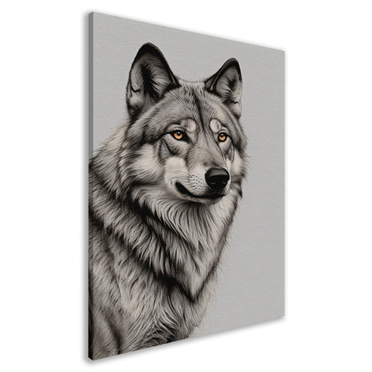 Majestueuze wolf in monochrome tinten canvas
