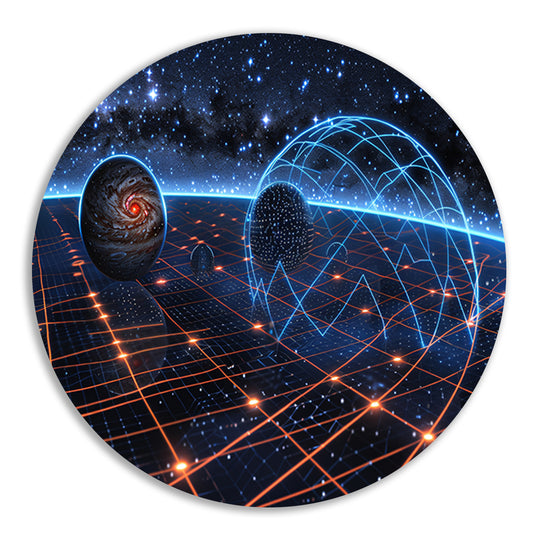 Sterrenstelsel boven Nevel aluminium muurcirkel