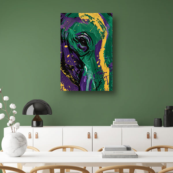 Kleurrijke abstracte kunst met penseelstreken acrylglas