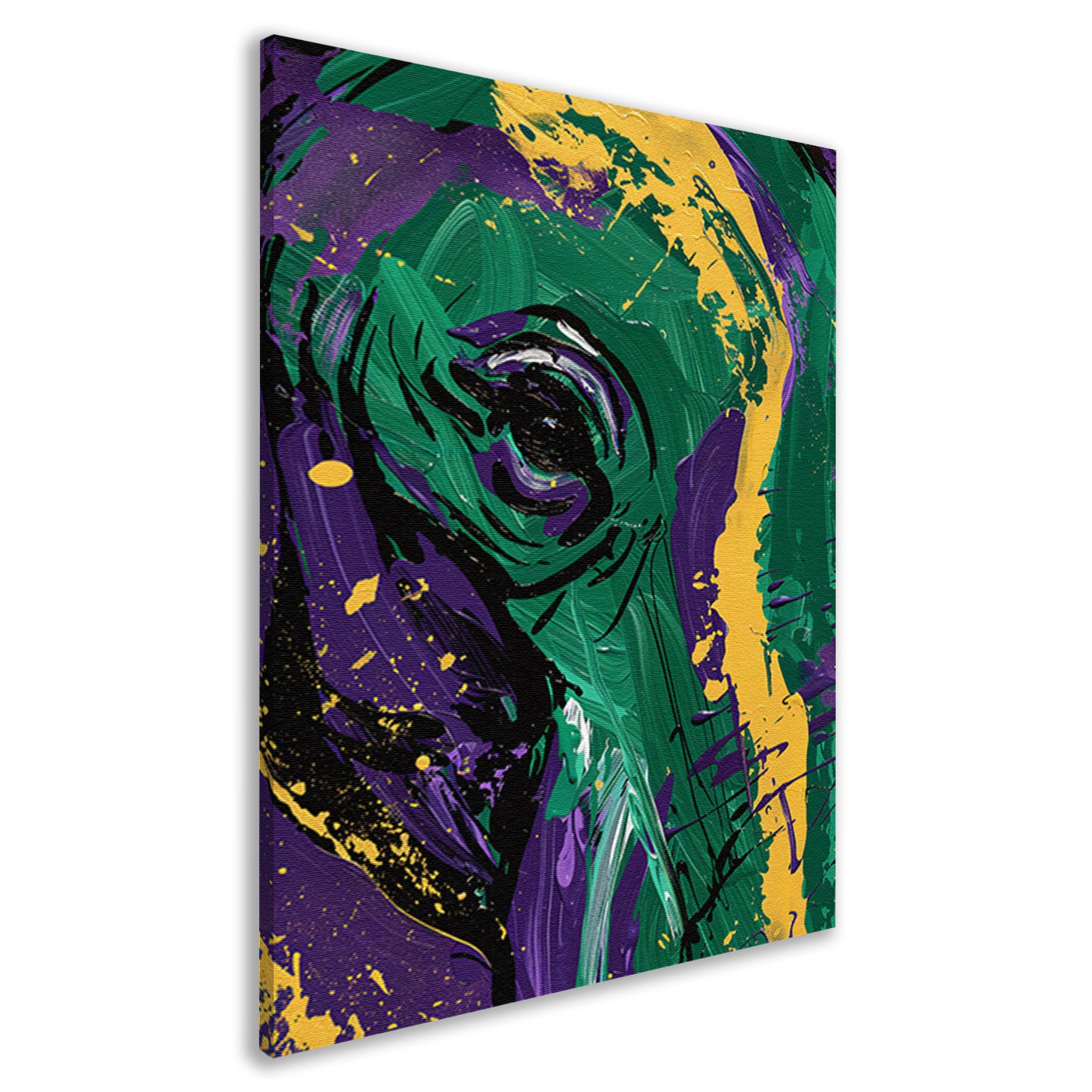 Kleurrijke abstracte kunst met penseelstreken canvas