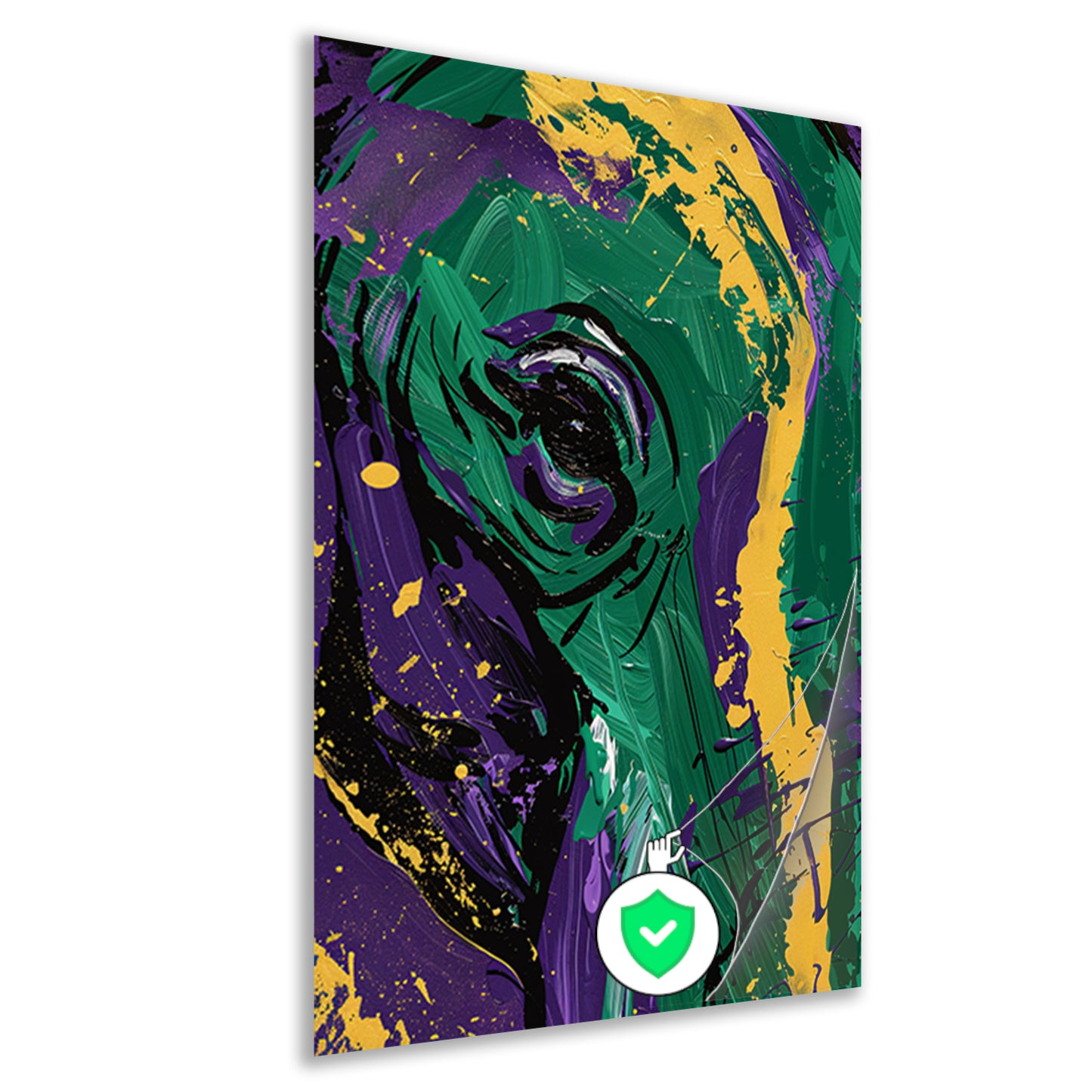 Kleurrijke abstracte kunst met penseelstreken poster