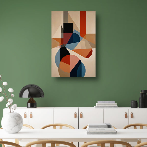 Geometrische Abstractie in Kleur en Vorm canvas